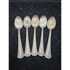 Vintage SHEFFIELD Set of 5 teaspoons silverplate: SHEFFIELD ONE pattern